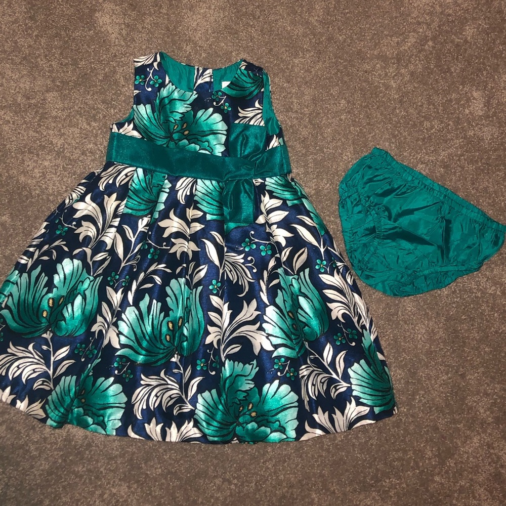 Gymboree 3T dress teal and blue